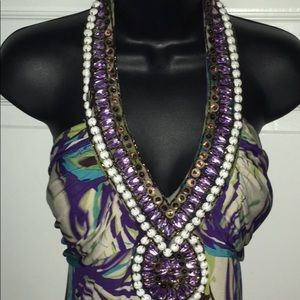 Maxi Dress size XL BNWOT tropical print